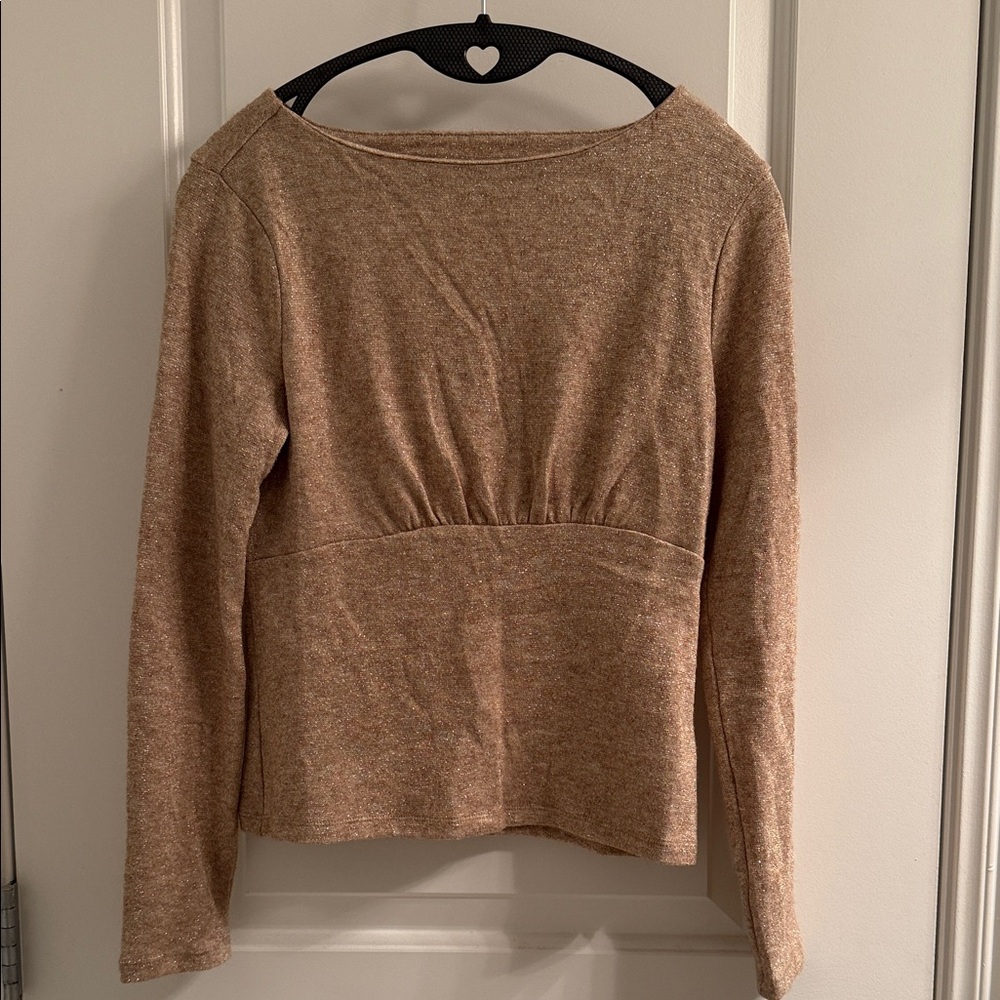 Banana Republic Metallic Tan Sweater